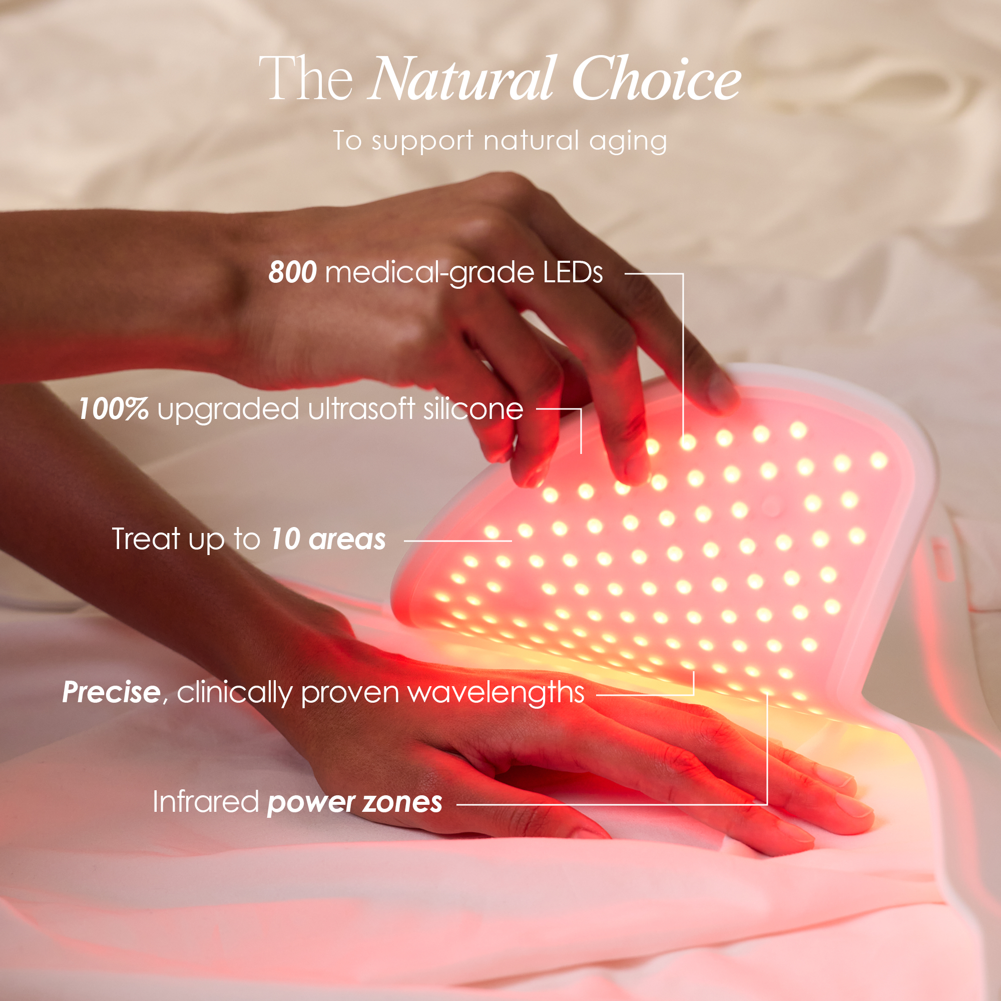 LumaLux Neck & Dec | Pro LED Red Light Therapy Mask - Project E Beauty
