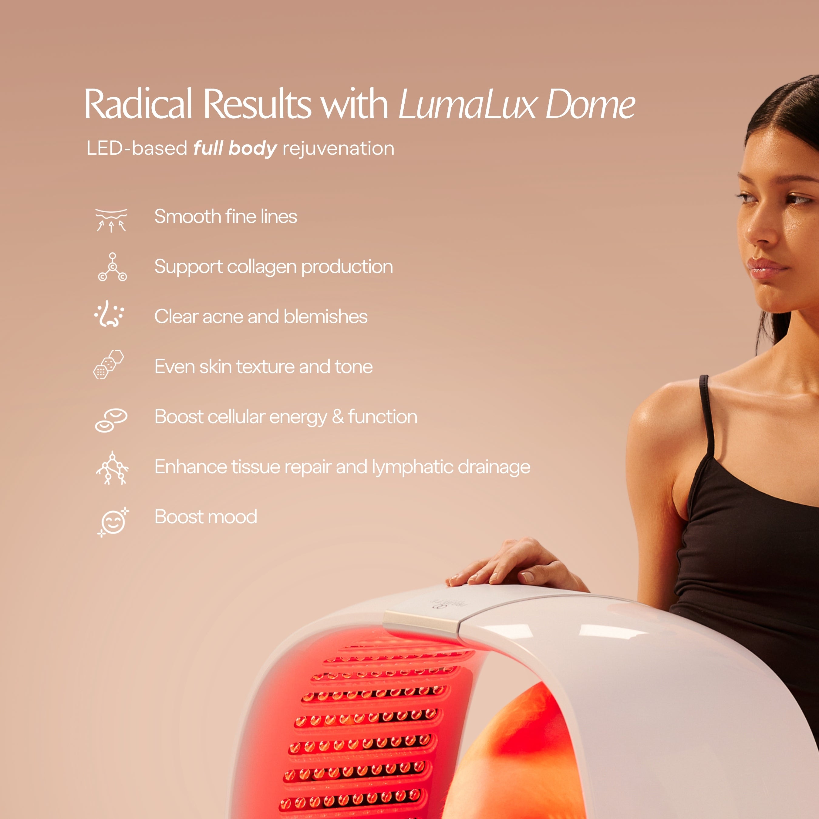 LumaLux Dome | Face & Body LED Red Light Therapy Device